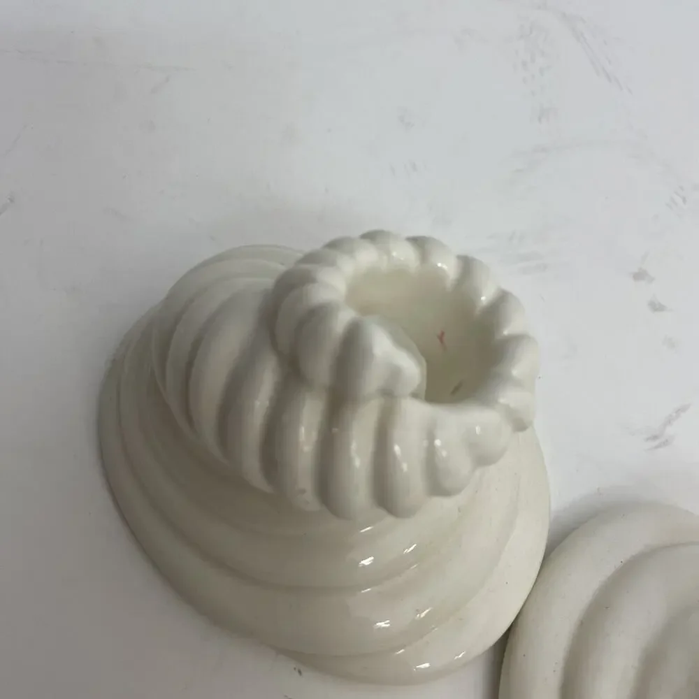 Ram Horn ceramic candelabra Vintage candle holder Set Of 2 - 70s - UNC Tarheels